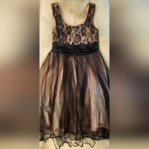 Black & Blush Tulle Formal Dress - My Michelle Brand - Girls Size 7